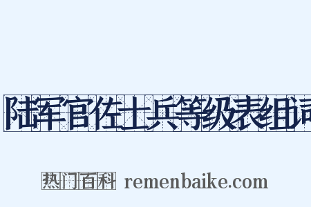 陆军官佐士兵等级表组词是什么意思的图片